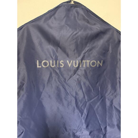 Louis Vuitton Navy Garment Bag Suit Cover Travel Zipper Logo Nylon Dust Bag - Picture 7 of 12